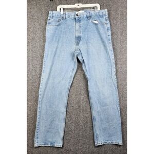 Levi Strauss Signature Regular Fit Jeans Mens 40x32 Light Blue Cotton Denim